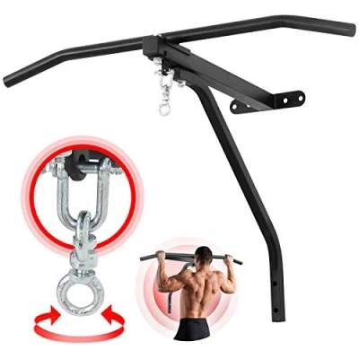 Afbeelding van Physionics Pull up balk met bokszakbevestiging wandbevestiging 2 in 1 maximale belasting 100 kg spierversterking fitnessapparatuur boksen
