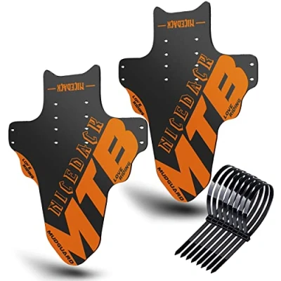Afbeelding van NICEDACK Spatborden voor mountainbike, 2 stuks, Mudguard Fit 20 29 inch, MTB, spatbord en achter, compatibele spatbescherming fiets, bruin