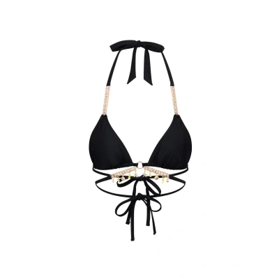 Afbeelding van Moda Minx Seychelles Triangle WRAP Bikinitop, Dames, Maat: Large, Black