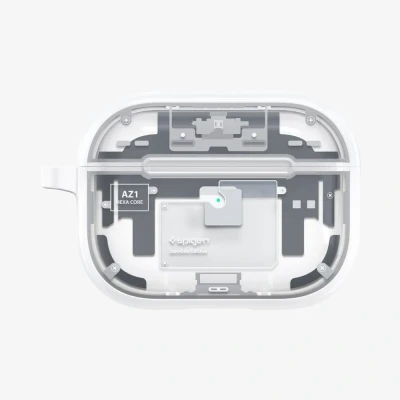 Afbeelding van Spigen Ultra Hybrid MagFit Hoesje Geschikt voor AirPods Pro 1e / 2e Generatie Zero One Wit