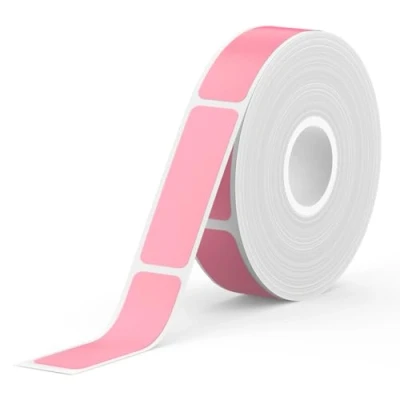 Afbeelding van SUPVAN E10 Zelfklevende Etiketten, Multifunctionele Thermische Etiketten voor Thuiskantoren Scholen, Compatibel met E10/E16 Etikettenmakers, 12 mm*40 mm, 170 Stuks/Rol (Roos)