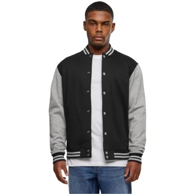 Afbeelding van Urban Classics Herenjas 2 tone College Sweatjacket, veelkleurig (zwart/grijs), XXL