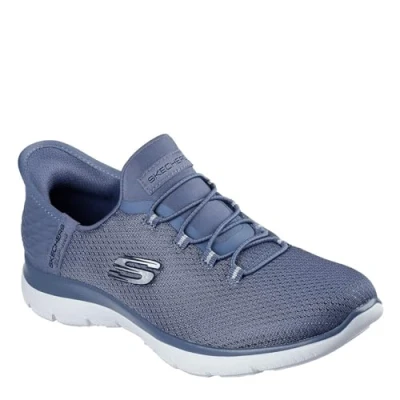Afbeelding van Skechers Womens Summits Diamond Dream Slip On Runners, Leisteen, 40 EU