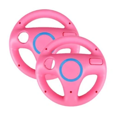 Afbeelding van AMEEGO Stuurwiel Design Stand Mario Kart Racing Game Voor Wii Controller 2 STKS (Roze)