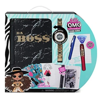 Afbeelding van LOL Surprise OMG Modedagboek Persoonlijk Dagboek, Pen met Onzichtbare Inkt, Elektronisch Wachtwoord &amp; Horloge Sleuteltje
