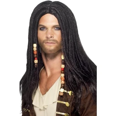 Afbeelding van Smiffys Pruik Pirate Zwart