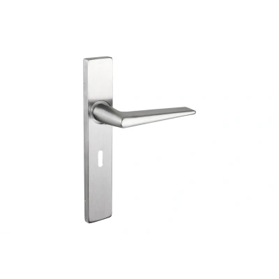 Afbeelding van Lavuzo deurkruk Modena RVS met rechthoekig schild SL56 Per set