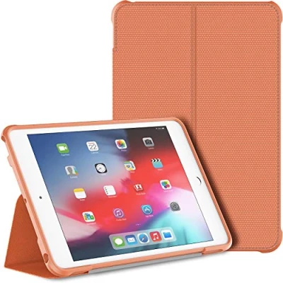 Afbeelding van JETech Hoes voor iPad Mini 5 en 4 (2019/2015 model, 5e / 4e generatie), dubbele vouwstandaard met schokbestendige TPU achterkant, automatisch wekken/slapen, Papaja