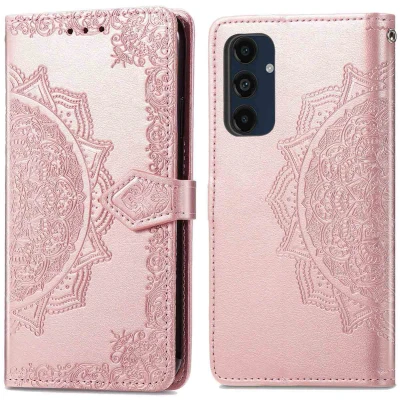Afbeelding van Samsung Galaxy S24 FE Hoesje Kunstleder imoshion Bookcase Rosé goud Telefoonhoesje