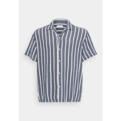 Afbeelding van JACK &amp; JONES PLUS SIZE casual overhemd met textuur blauw