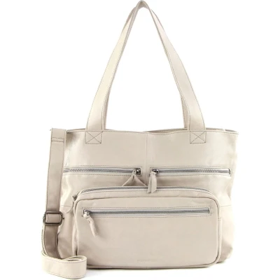 Afbeelding van FREDsBRUDER Leren Schoudertas Utility Collection Big Zip Bag Summer Stone Beige