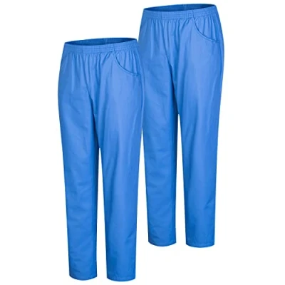 Afbeelding van MISEMIYA Verpakking van 2 stuks, uniseks, gezondheidsuniform, medische uniformen, werkbroek, Ref.8312, Hemelsblauw 21, L