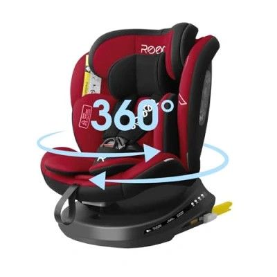 Afbeelding van Reecle I Size Autostoel, 360 graden draaibaar, met ISOFIX, 40 150 cm (0 36 kg), ca. 0 12 jaar (grijs)