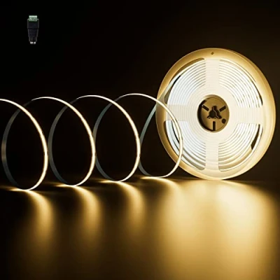 Afbeelding van PAUTIX COB LED strip warm wit 3000K, 10m 4800LEDs DC24V licht, band CRI93+ voor slaapkamer keuken DIY verlichtingsproject (voeding niet inbegrepen)