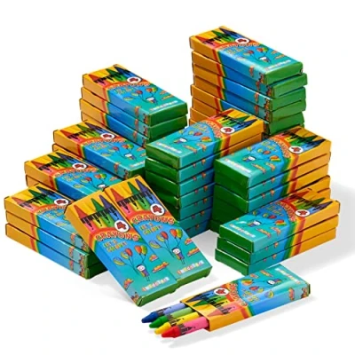 Afbeelding van 200 Waskrijtjes (50 x 4 Stuks), Kleuren Uitdeelcadeautjes voor Kinderfeestjes, Kleuterschool, Verjaardag, Restaurant