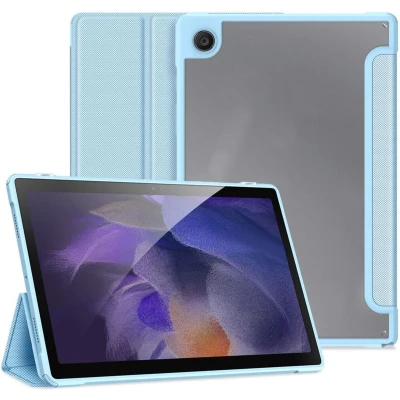 Afbeelding van Samsung Galaxy Tab A8 Hoes: Dux Ducis Toby Bookcase Shockproof/Valbescherming Blauw Kunststof Tablet Hoezen