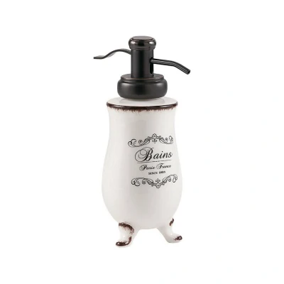 Afbeelding van Zeepdispenser Sapho Amelie Vrijstaand 230 ML Keramiek Wit / Zwart