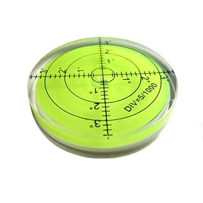 Afbeelding van umei High Precision Horizontale Bubble Acryl Case Bullseye Spirit Oppervlak Niveau Ronde Inclinometers voor Surveying Instruments and Tribrachs, 60mm, Nauwkeurigheid 15&#039;/2 (Groen)60x12mm