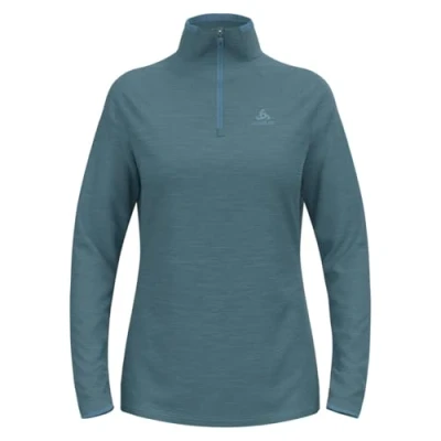 Afbeelding van Odlo dames hardloopshirt lange mouwen Essential Thermal I Sport Shirt Top Midlayer Fitness Fleece Jacket