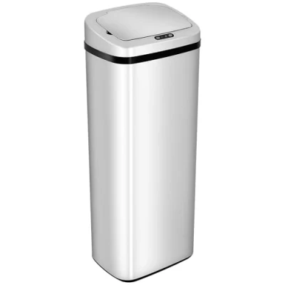 Afbeelding van HOMCOM Automatische prullenbak met sensor keuken RVS vierkant 50 l 851 004