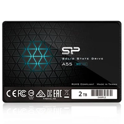 Afbeelding van Silicon Power SSD 2TB 3D NAND A55 SLC Cache Performance Boost 2.5 inch SATA III 7mm (0.28&quot;) Internal Solid State Drive
