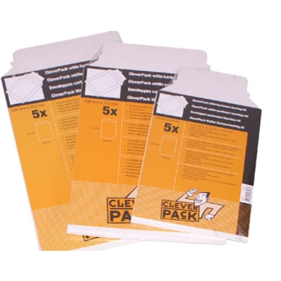 Afbeelding van Envelop CleverPack A4 238x312mm karton wit 5stuks