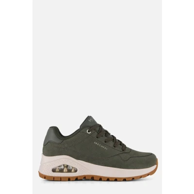 Afbeelding van Skechers Uno Rugged dames sneaker Groen Maat 41