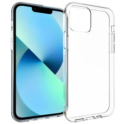 Afbeelding van Apple iPhone 13 Hoesje Siliconen en TPU (zacht) Accezz Softcase/Backcover Transparant Telefoonhoesje