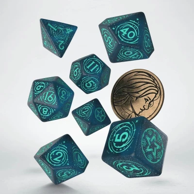 Afbeelding van Q Workshop The Witcher Dice Set Yennefer Sorceress Supreme (7 pcs + coin)