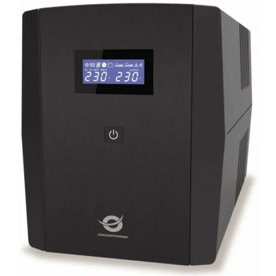 Afbeelding van CONCEPTRONIC ZEUS USV 1500VA 900W Schuko IEC Start/LAN zwart