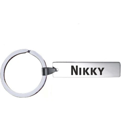 Afbeelding van Sleutelhanger Met Naam Nikky RVS