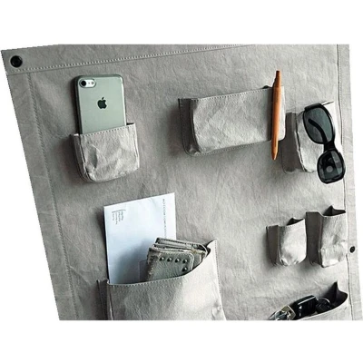 Afbeelding van Zuperzozial Wanddisplay On the Road Wall Pockets Washable Paper 100% Recyclebaar Grijs 90x60x6cm