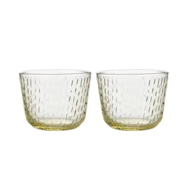 Afbeelding van Marimekko Syksy drinkglas 2 dl pack Pale yellow