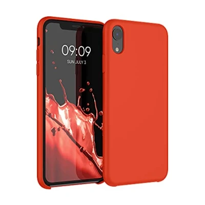 Afbeelding van kwmobile telefoonhoesje geschikt voor Apple iPhone XR Hoesje met siliconen coating Smartphone case in tomaatrood