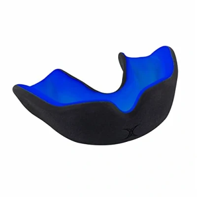 Afbeelding van Gilbert Rugby Tandenbeschermer voor volwassenen Orthodontie X Brace Dual Density zwart/blauw