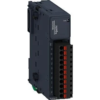 Afbeelding van Schneider electric modicon tm3 analoge i o module 2 inputs v 10 10vdc 0 20ma 4 veerklem m221 m241 m251 tm3ai2hg