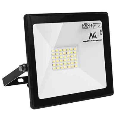 Afbeelding van LED slanke 30W schijnwerper, 2400lm koud wit (6000K) Maclean Energy MCE530 CW, IP65, PREMIUM
