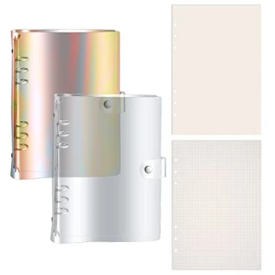 Afbeelding van 2 st. A5 Ringmappen, PVC Omslag Notitieblokplanner, 6 rings Multomap, Inclusief sets vervangbare vulbladen