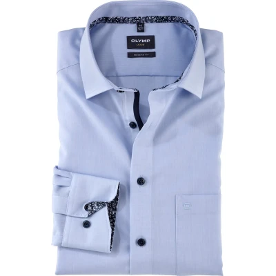 Afbeelding van Olymp Business hemd lange mouw Blauw 120464 Hemden 120464/11 Maat 46