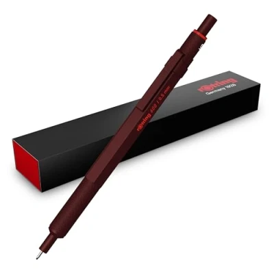 Afbeelding van rOtring 600 vulpotlood Grafiet HB, 0,5 mm Potlood met volledig metalen omhulsel Chocolate Truffel Antislip gekartelde grip en zeshoekige huls