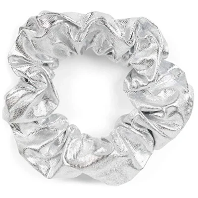 Afbeelding van styleBREAKER Dames Metaal XXL haarband in Retro Stijl, elastiek, scrunchie, vlechtrubber, 04027003, Farbe2:Zilver