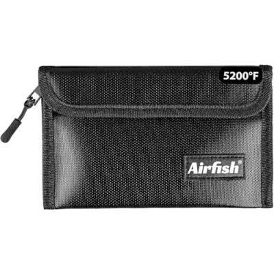 Afbeelding van Airfish vuurvaste geldzak, 12,7 x 20,3 cm portemonnee, waterdichte geldzak met ritssluiting, kleine voor waardevolle spullen