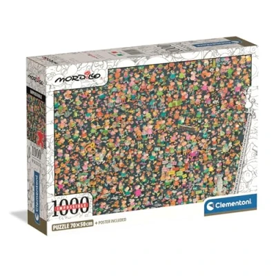 Afbeelding van Clementoni Puzzel met 1000 stukjes voor volwassenen en jongens, thema Mordillo impossible, compacte doos poster, cadeau idee dames heren, Made in Italy, 70 x 50 cm, 39992