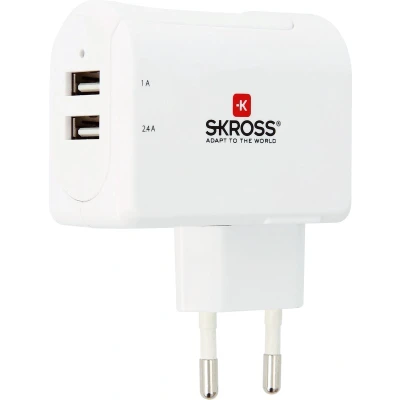 Afbeelding van USB LADER MET EUROSTEKKER 2 POORTEN 3.4 A Skross