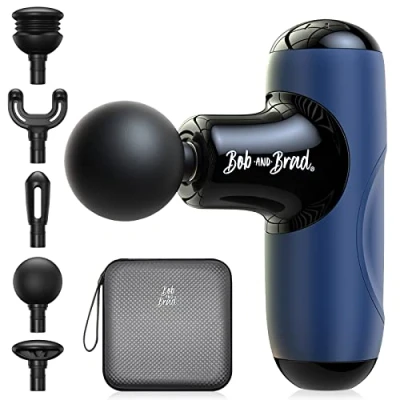 Afbeelding van Massagegeweer, BOB AND BRAD Q2 Mini Massagegeweer Diep Weefsel Krachtig tot 3000 tpm Handheld Percussie Spiermassager met 2500 mAh Batterij en USB Type C Opladen voor Herstel van Spierpijn, Blauw