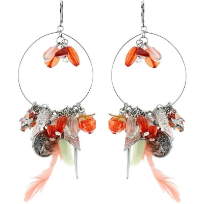 Afbeelding van Behave Oorbellen met tand en diverse hangers
