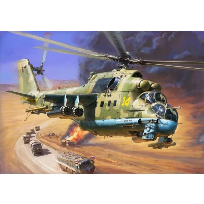 Afbeelding van Zvezda Mil 24p (Zve7315) modelbouwsets, hobbybouwspeelgoed voor kinderen, modelverf en accessoires