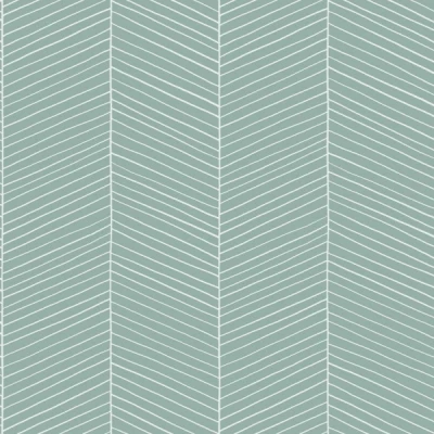 Afbeelding van Leen Bakker ESTAhome Behang Visgraatmotief Mintgroen 53cm X 10.05 M Groen Vlies