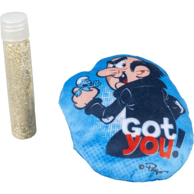 Afbeelding van Smurfs Duvoplus Speelgoed Voor Dieren Kat Gargamel Catnip Speeltje 9x2x10cm Blauw 1st