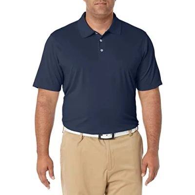 Afbeelding van Amazon Essentials Men&#039;s Sneldrogend golfpoloshirt met normale pasvorm (verkrijgbaar in grote en lange maten), Donker marineblauw, L